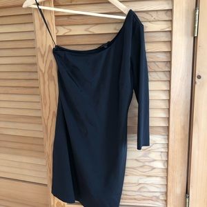 Alex lane one shoulder black dress